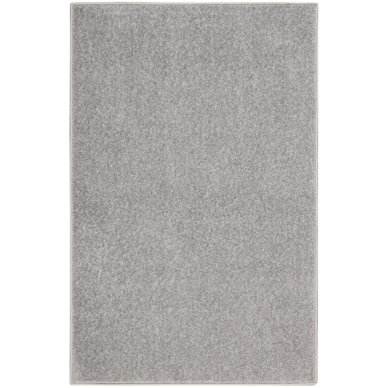 Nourison Essentials 2' x 4' Silver Gray Fabric Outdoor Area Rug (2' x 4')