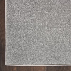 Nourison Essentials 2' x 4' Silver Gray Fabric Outdoor Area Rug (2' x 4')