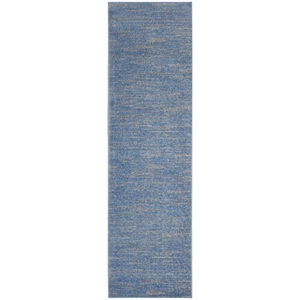 nourison essentials 2' x 6' blue/grey outdoor indoor/outdoor rug
