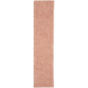 Nourison Malibu Shag 2'2&quot x 9'10&quot Blush Shag Indoor Rug