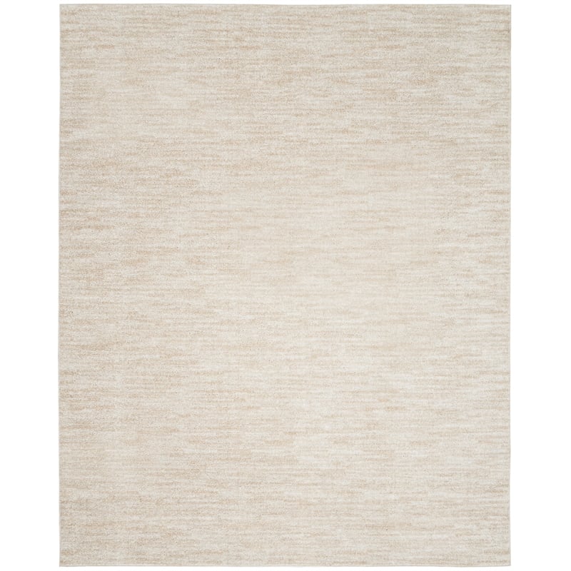 Nourison Essentials 12' x 15' Ivory Beige Fabric Outdoor Area Rug (12' x 15')