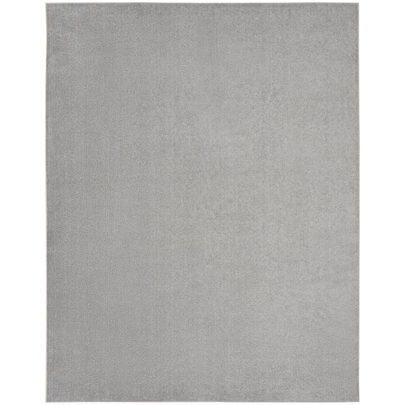 Nourison Essentials 12' x 15' Silver Gray Fabric Outdoor Area Rug (12' x 15')