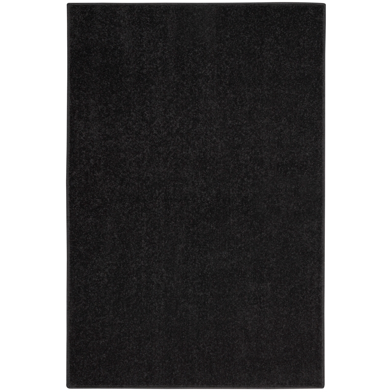 Nourison Essentials 2' x 4' Black Fabric Outdoor Area Rug (2' x 4')