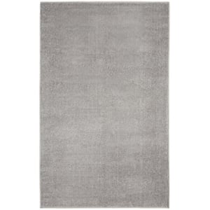 Nourison Essentials 3' x 5' Silver Gray Fabric Outdoor Area Rug (3' x 5')
