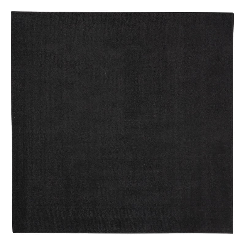 Nourison Essentials 5' x Square Black Fabric Outdoor Area Rug (5' Square)