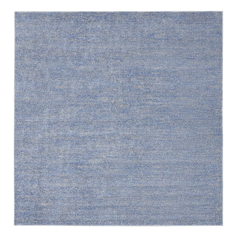 Nourison Essentials 5' x Square Blue Gray Fabric Outdoor Area Rug (5' Square)