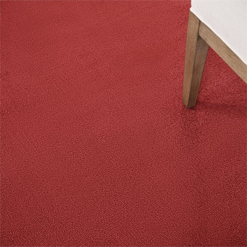 Nourison Essentials 5' x Square Brick Red Fabric Outdoor Area Rug (5' Square)