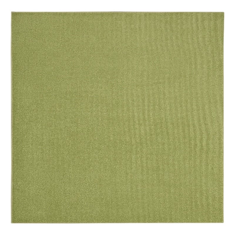 Nourison Essentials 5' x Square Green Fabric Outdoor Area Rug (5' Square)