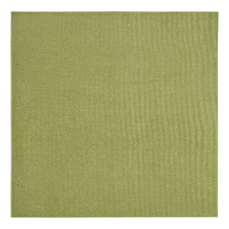 Nourison Essentials 7' x Square Green Fabric Outdoor Area Rug (7' Square)