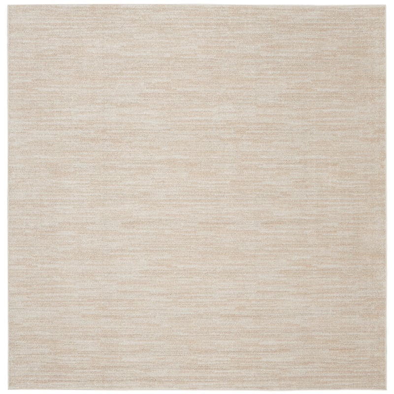 Nourison Essentials 7' x Square Ivory Beige Fabric Outdoor Area Rug (7' Square)