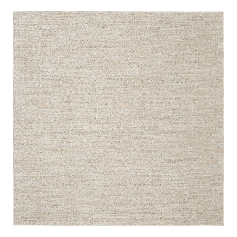 Nourison Essentials 7' x Square Ivory Beige Fabric Outdoor Area Rug (7' Square)
