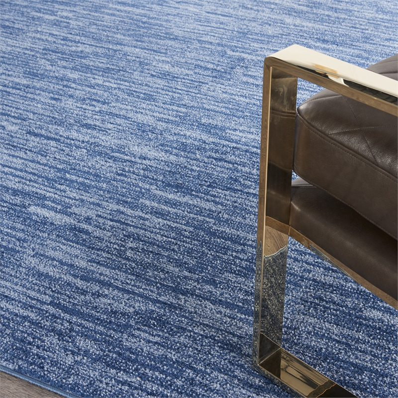 Nourison Essentials 7' x Square Navy Blue Fabric Outdoor Area Rug (7' Square)