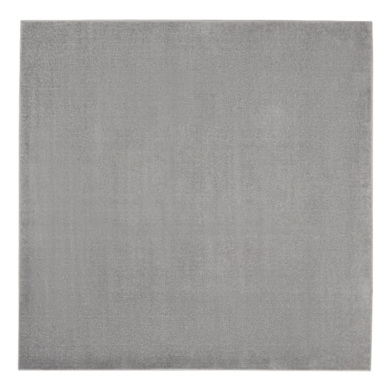 Nourison Essentials 7' x Square Silver Gray Fabric Outdoor Area Rug (7' Square)