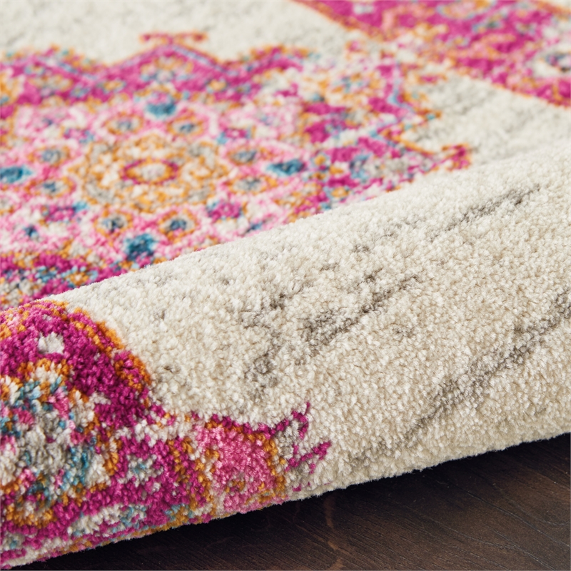 Nourison Passion 10' x 14' Pink and White Fabric Bohemian Area Rug (10' x 14')