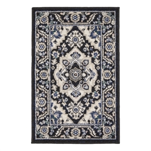 Nourison Passion 1'10&quot x 2'10&quot Black Ivory Bohemian Indoor Rug Polypropylene