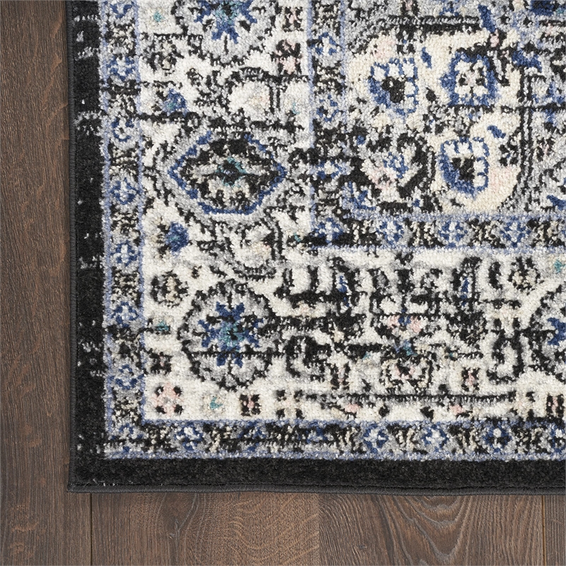 Nourison Passion 2' x 3' Black Ivory Fabric Vintage Area Rug (2' x 3')