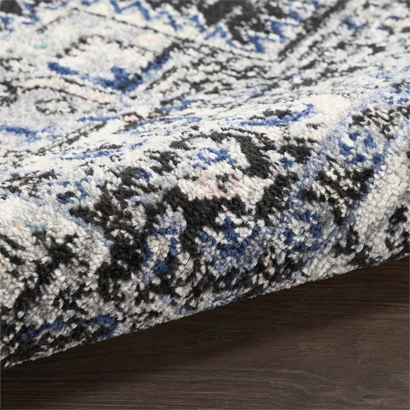 Nourison Passion 2' x 3' Black Ivory Fabric Vintage Area Rug (2' x 3')