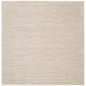 nourison essentials 5' x square ivory beige outdoor indoor/outdoor rug