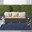 Nourison Essentials 5' x square Midnight Blue Outdoor Indoor/Outdoor Rug