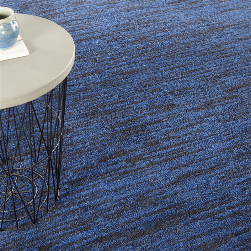 Nourison Essentials 5' x square Midnight Blue Outdoor Indoor/Outdoor Rug