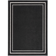 Nourison Essentials 6' x 9' Black Ivory Fabric Contemporary Area Rug