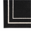Nourison Essentials 6' x 9' Black Ivory Fabric Contemporary Area Rug