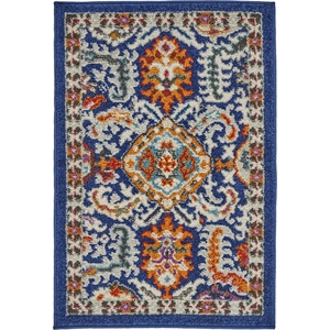 Nourison Passion 1'10&quot x 2'10&quot Blue/Multicolor Rustic Indoor Rug Polypropylene