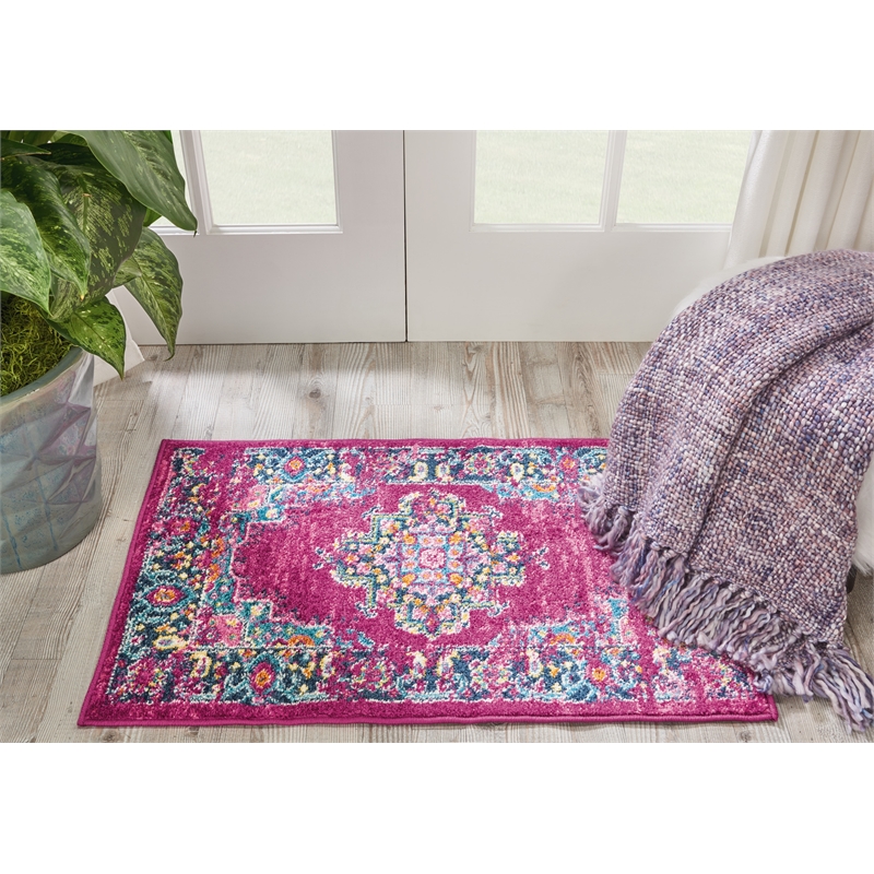 Nourison Passion 2' x 3' Pink Fabric Bohemian Area Rug (2' x 3')