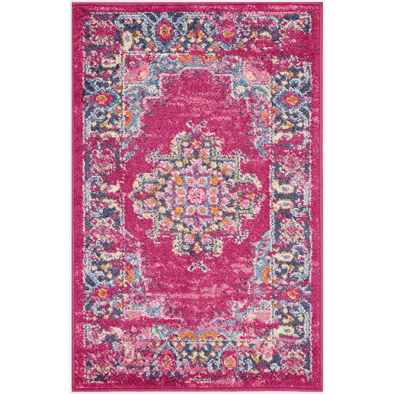 Nourison Passion 2' x 3' Pink Fabric Bohemian Area Rug (2' x 3')