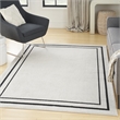 Nourison Essentials 4' x 6' Ivory Black Fabric Contemporary Area Rug (4' x 6')