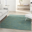 Nourison Essentials 6' x 9' Blue Green Outdoor Indoor/Outdoor Rug Polypropylene