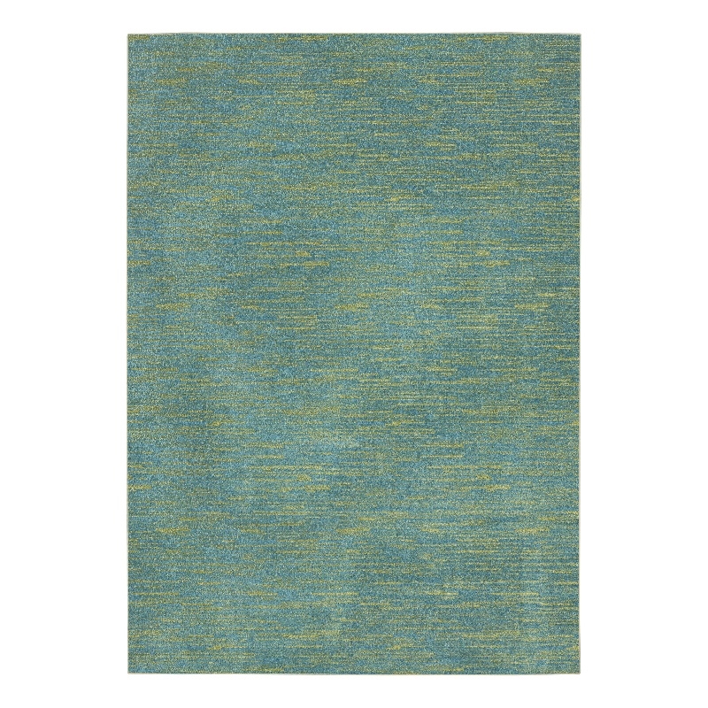 Nourison Essentials 6' x 9' Blue Green Outdoor Indoor/Outdoor Rug Polypropylene