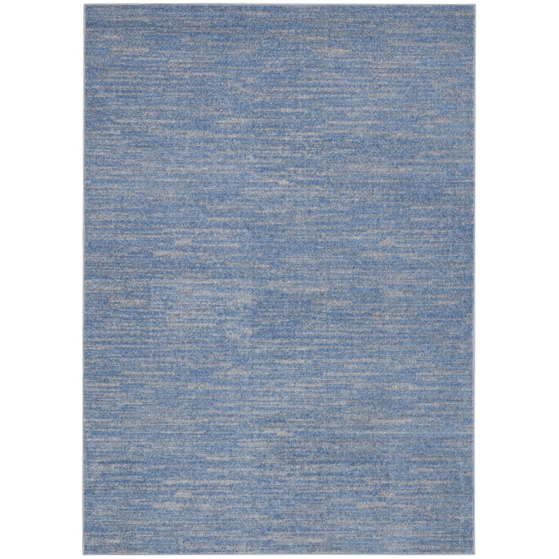 Nourison Essentials 6' x 9' Blue Gray Fabric Outdoor Area Rug (6' x 9')