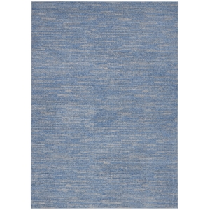 Nourison Essentials 6' x 9' Blue Gray Fabric Outdoor Area Rug (6' x 9')