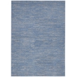 Nourison Essentials 6' x 9' Blue Gray Fabric Outdoor Area Rug (6' x 9')