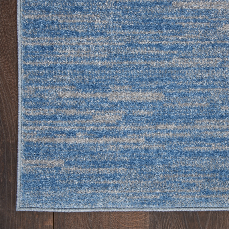 Nourison Essentials 6' x 9' Blue Gray Fabric Outdoor Area Rug (6' x 9')