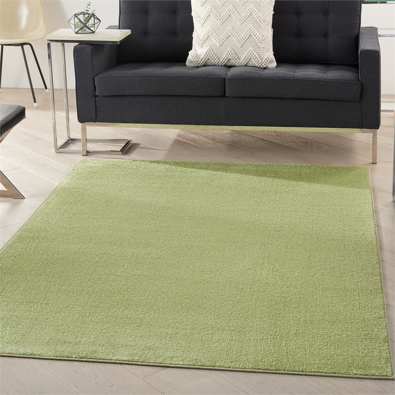Nourison Essentials 6' x 9' Green Fabric Outdoor Area Rug (6' x 9')
