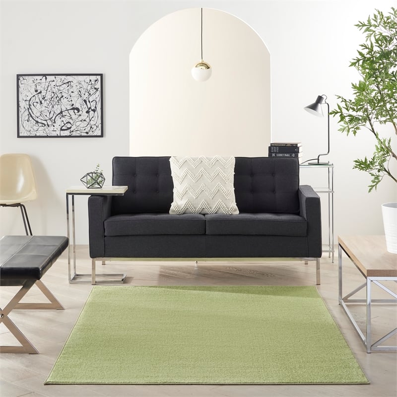 Nourison Essentials 6' x 9' Green Fabric Outdoor Area Rug (6' x 9')