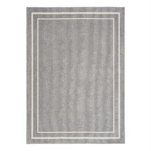 Nourison Essentials 6' x 9' Grey/Ivory Contemporary Rug Polypropylene