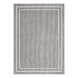 Nourison Essentials 6' x 9' Grey/Ivory Contemporary Rug Polypropylene