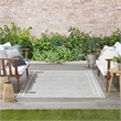 Nourison Essentials 6' x 9' Grey/Ivory Contemporary Rug Polypropylene
