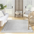 Nourison Essentials 6' x 9' Grey/Ivory Contemporary Rug Polypropylene
