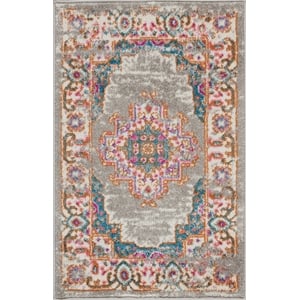 Nourison Passion 2' x 3' Gray Fabric Bohemian Area Rug (2' x 3')