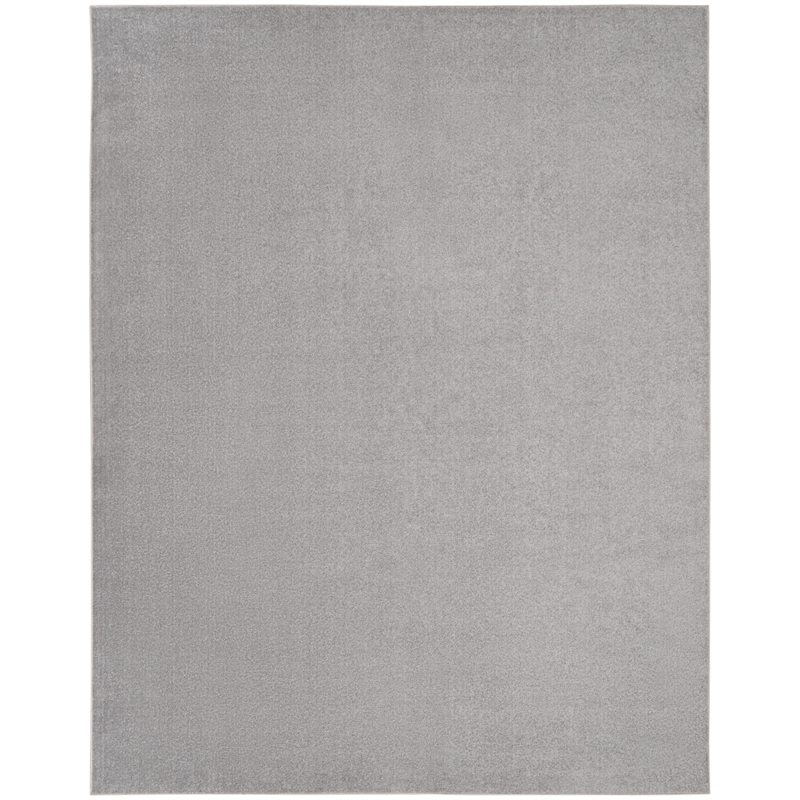 Nourison Essentials 8' x 10' Silver Gray Fabric Outdoor Area Rug (8' x 10')