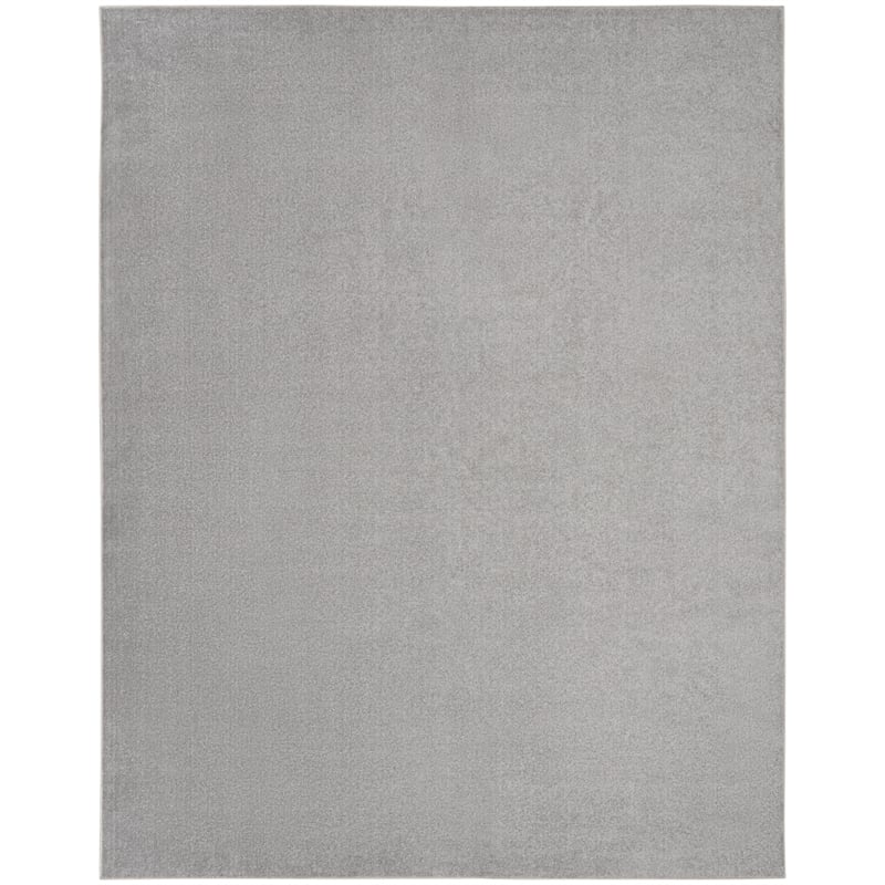 Nourison Essentials 8' x 10' Silver Gray Fabric Outdoor Area Rug (8' x 10')