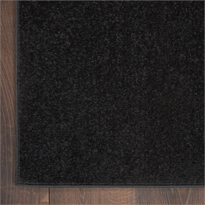 Nourison Essentials 8' x 11' Black Fabric Outdoor Area Rug (8' x 11')