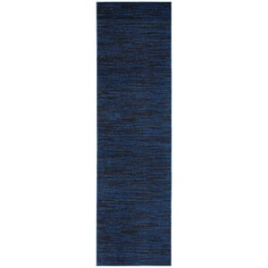 Nourison Essentials 2'2&quot x 7'6&quot Midnight Blue Outdoor Indoor/Outdoor Rug