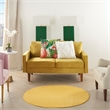 Nourison Essentials 4' x Round Yellow Fabric Outdoor Area Rug (4' Round)