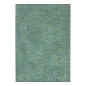 Nourison Essentials 5' x 7' Blue Green Fabric Outdoor Area Rug (5' x 7')