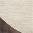 Nourison Essentials 6' x Round Ivory Beige Fabric Outdoor Area Rug (6' Round)